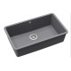 Каменная кухонная мойка Aquasanita Arca SQA104W Alumetallic 202 Серый металлик, под столешницу