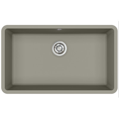 Каменная кухонная мойка Aquasanita Arca SQA104W Argent 220 Теплый бетон, под столешницу