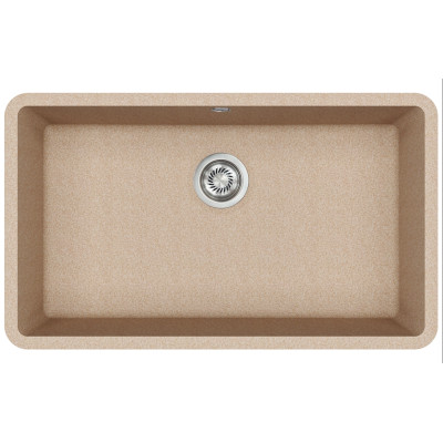 Каменная кухонная мойка Aquasanita Arca SQA104W Beige 110 Бежевый, под столешницу