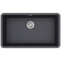 Кам'яна кухонна мийка Aquasanita Arca SQA104W Graphite 222 Графіт, під стільницю