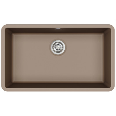 Каменная кухонная мойка Aquasanita Arca SQA104W Warm Mocha 114 Коричневый, под столешницу