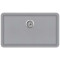 Каменная кухонная мойка Aquasanita Arca SQA104W Light Grey 221 Светло-серый, под столешницу