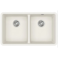 Каменная кухонная мойка Aquasanita Arca SQA200W Alba 710, Белый, под столешницу