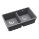 Каменная кухонная мойка Aquasanita Arca SQA200W Alumetallic 202 Серый металлик, под столешницу