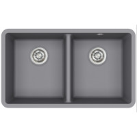 Каменная кухонная мойка Aquasanita Arca SQA200W Alumetallic 202 Серый металлик, под столешницу