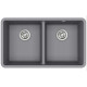 Каменная кухонная мойка Aquasanita Arca SQA200W Alumetallic 202 Серый металлик, под столешницу