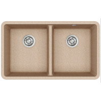 Каменная кухонная мойка Aquasanita Arca SQA200W Beige 110 Бежевый, под столешницу