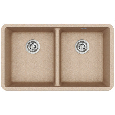 Кам'яна кухонна мийка Aquasanita Arca SQA200W Beige 110 Бежевий, під стільницю