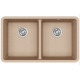 Кам'яна кухонна мийка Aquasanita Arca SQA200W Beige 110 Бежевий, під стільницю