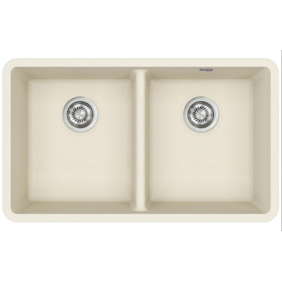 Каменная кухонная мойка Aquasanita Arca SQA200W Blanched almond 113 Миндаль, под столешницу