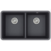 Кам'яна кухонна мийка Aquasanita Arca SQA200W Graphite 222 Графіт, під стільницю