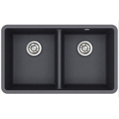 Каменная кухонная мойка Aquasanita Arca SQA200W Graphite 222 Графит, под столешницу