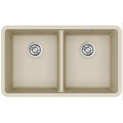 Кам'яна кухонна мийка Aquasanita Arca SQA200W Silica 111 Бежевий, під стільницю