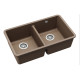 Кам'яна кухонна мийка Aquasanita Arca SQA200W Warm Mocha 114 Коричневий, під стільницю