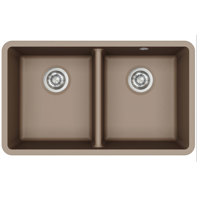 Кам'яна кухонна мийка Aquasanita Arca SQA200W Warm Mocha 114 Коричневий, під стільницю