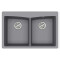 Каменная кухонная мойка Aquasanita Arca SQA210W Alumetallic 202 Серый металлик