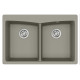 Каменная кухонная мойка Aquasanita Arca SQA210W Argent 220 Теплый бетон