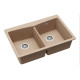 Каменная кухонная мойка Aquasanita Arca SQA210W Beige 110 Бежевый