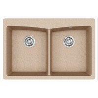 Каменная кухонная мойка Aquasanita Arca SQA210W Beige 110 Бежевый Каменная кухонная мойка Aquasanita Arca SQA210W Beige 110 Бежевый
