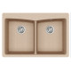 Каменная кухонная мойка Aquasanita Arca SQA210W Beige 110 Бежевый