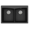 Каменная кухонная мойка Aquasanita Arca SQA210W Black Metallic 601 Черный металлик