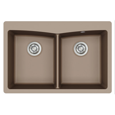 Кам'яна кухонна мийка Aquasanita Arca SQA210W Warm Mocha 114 Коричневий