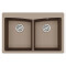 Каменная кухонная мойка Aquasanita Arca SQA210W Warm Mocha 114 Коричневый