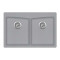 Каменная кухонная мойка Aquasanita Arca SQA210W Light Grey 221 Светло-серый, под столешницу