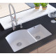 Каменная кухонная мойка Aquasanita Arca SQA220W Blanched almond 113 Миндаль, под столешницу