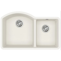 Каменная кухонная мойка Aquasanita Arca SQA220W Alba 710 Белый, под столешницу