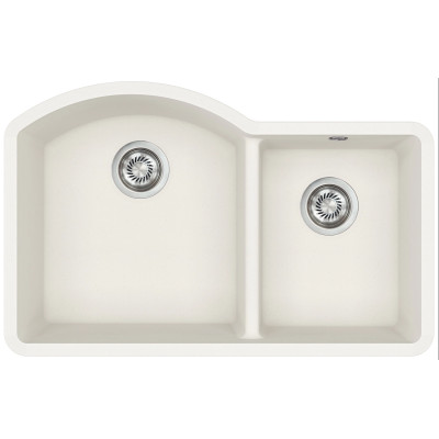 Кам'яна кухонна мийка Aquasanita Arca SQA220W Alba 710 Білий, під стільницю