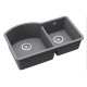 Кам'яна кухонна мийка Aquasanita Arca SQA220W Alumetallic 202 Сірий металік, під стільницю