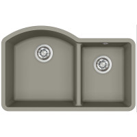 Каменная кухонная мойка Aquasanita Arca SQA220W Argent 220 Теплый бетон, под столешницу