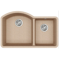 Каменная кухонная мойка Aquasanita Arca SQA220W Beige 110 Бежевый, под столешницу