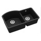 Кам'яна кухонна мийка Aquasanita Arca SQA220W Black Metallic 601 Чорний металік, під стільницю