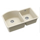 Каменная кухонная мойка Aquasanita Arca SQA220W Blanched almond 113 Миндаль, под столешницу