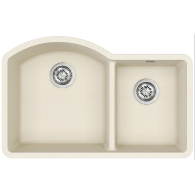 Каменная кухонная мойка Aquasanita Arca SQA220W Blanched almond 113 Миндаль, под столешницу