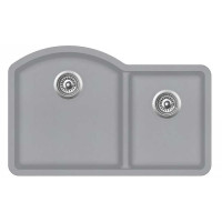 Каменная кухонная мойка Aquasanita Arca SQA220W Light Grey 221 Светло-серый, под столешницу