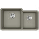Каменная кухонная мойка Aquasanita Arca SQA230L Argent 220 Теплый бетон, под столешницу