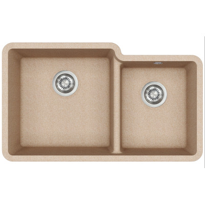 Каменная кухонная мойка Aquasanita Arca SQA230L Beige 110 Бежевый, под столешницу