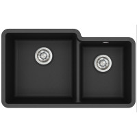 Кам'яна кухонна мийка Aquasanita Arca SQA230L Black Metallic 601 Чорний металік, під стільницю