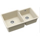 Каменная кухонная мойка Aquasanita Arca SQA230L Blanched almond 113 Миндаль, под столешницу