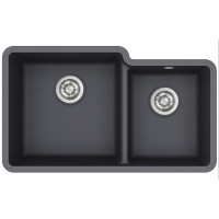 Кам'яна кухонна мийка Aquasanita Arca SQA230L Graphite 222 Графіт, під стільницю