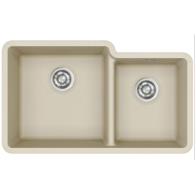 Кам'яна кухонна мийка Aquasanita Arca SQA230L Silica 111 Бежевий, під стільницю