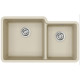 Кам'яна кухонна мийка Aquasanita Arca SQA230L Silica 111 Бежевий, під стільницю