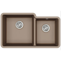 Кам'яна кухонна мийка Aquasanita Arca SQA230L Warm Mocha 114 Коричневий, під стільницю