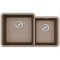 Каменная кухонная мойка Aquasanita Arca SQA230L Warm Mocha 114 Коричневый, под столешницу