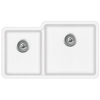 Каменная кухонная мойка Aquasanita Arca SQA230R Alba 710 Белый, под столешницу