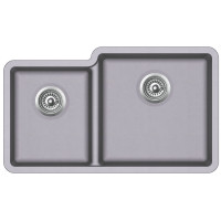 Каменная кухонная мойка Aquasanita Arca SQA230R Alumetallic 202 Серый металлик, под столешницу