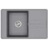 Каменная кухонная мойка Aquasanita Bella SQB101 AW Alumetallic 202 Серый металлик